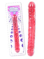 12 inch Translucent Pink Jelly Double Dong