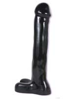 Giant 16 Inch Black Cock with Balls