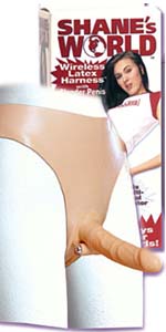 Shanes World Wireless Latex Harness with Slender Penis