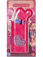 1001 Nights Pink Heart Secret Stash Vibrator and Massage Oil