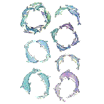 Tribal Dolphin Belly Button Temporary Tattoo