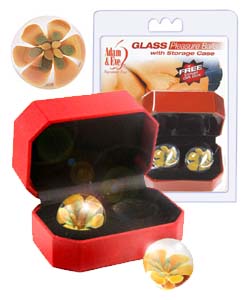 Adam and Eve Glass Ben Wa Pleasure Balls - A8476-6