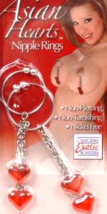 Asian Hearts Nipple Rings