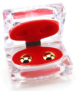 Ben Wa Balls in Crystal Velvet Case