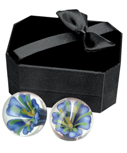 Adam and Eve CyberGlass Ben Wa Balls Blue Blossom