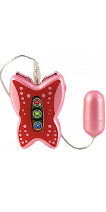 Vibrating Techno Butterfly Massager, Pink - SE1144-04