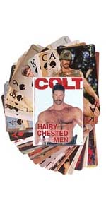 COLT Hairy Chested Men Playing Cards