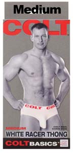 COLT White Racer Thong ~ Medium