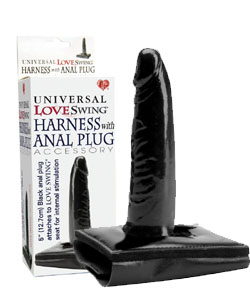 Universal Love Swing Harness Accessory with Black Anal Plug - TS0303-7