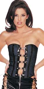 Buckle Front Denim Corset - LAV5822