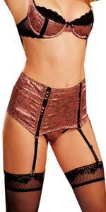Rosy Mauve Victorian Stretch Jacquard Waist Cincher