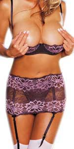 Two-Tone Stretch Lace Waist Cincher