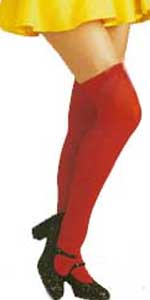 Red Opaque Thigh High