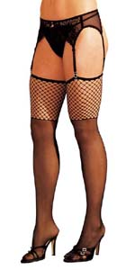 Stretch Fishnet and Stretch Knit Stockings