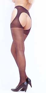 Suspender Style Sheer Stretch Nylon Pantyhose