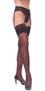 Sheer Nylon Stretch Lace Top Stockings