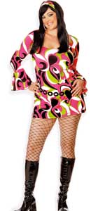 That 70s Girl 4 Piece Plus Size Costume Set