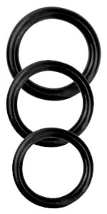 Rascal Cock Ring Trio, Black - TS9048-6