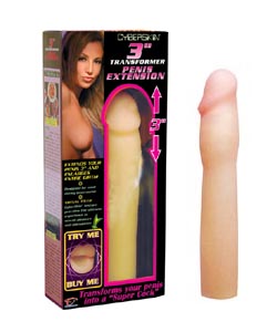 CyberSkin Transformer 3 Inch Penis Extension, Natural - TS1008327