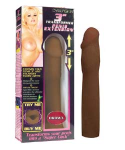 CyberSkin Transformer 3 Inch Penis Extension, Cinnamon - TS1008337