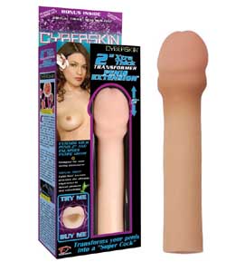 CyberSkin Transformer 2 Inch Penis Extension, Natural - TS1008477