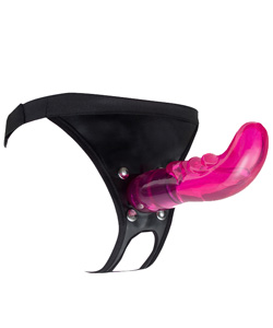 Lucid Dream Fuchsia Dong and Vac-U-Lock Harness