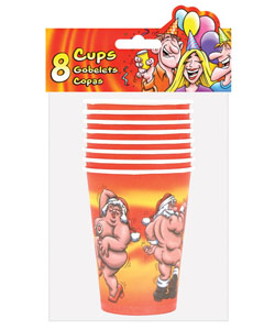 Mr. & Mrs. Claus Dancing Naked Cups [EL-6612-27]