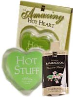 Amazing Hot Heart Hot Stuff Massage Kit