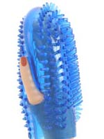 Blue Dual Textured Jelly Pleasure Mitt