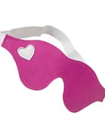 Pinkline Leather Heart Blindfold