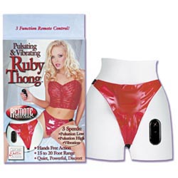 Wireless Remote Vibrating Ruby Thong Panties