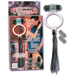 Vibrating Silicone Ring with Teaser