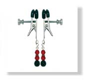 Nipple Clamp SPF-102 - Scarlet Red Beaded