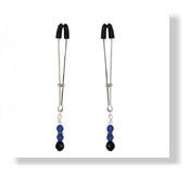 Nipple Clamp SPF-104 - Tweezer Sapphire Blue Beaded