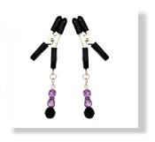 Nipple Clamp SPF-109 - Mini Jumper Violet Haze Beaded Clamps