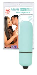 Adam and Eve Mini Love Waterproof Soothe Me Seafoam Bullet