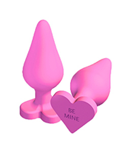Naughty Candy Heart Butt Plug Be Mine Pink