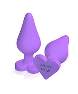 Naughty Candy Heart Butt Plug Do Me Now Purple