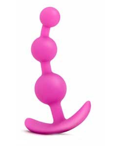 Luxe Be Me 3 Fuschia Anal Beads