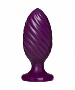 Swirl Silicone Butt Plug Purple