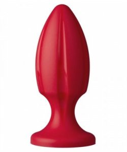 The Rocket Silicone Butt Plug Red 