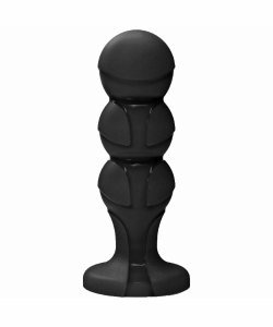 Push Silicone Butt Plug Black