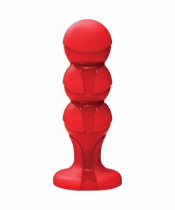 Push Silicone Butt Plug Red