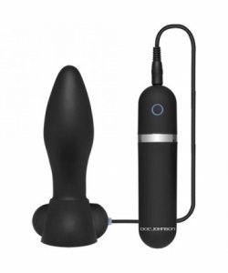 Touch Vibrating Butt Plug Black