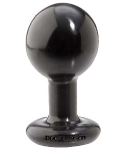 Round Butt Plug Medium Black 