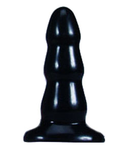 Triple Ripple Butt Plug Medium Black