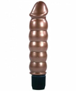 Pearl Shine Beads Brown Anal Vibrator