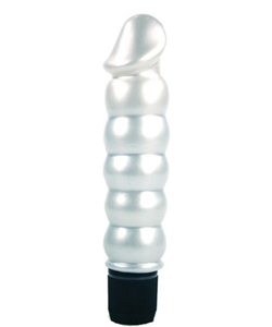Pearl Shine Beads White Anal Vibrator