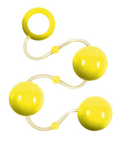 Renegade Pleasure Ball Anal Beads Yellow