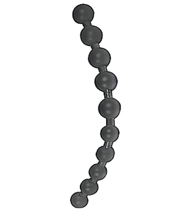 Jumbo Thai Jelly Anal Beads Black